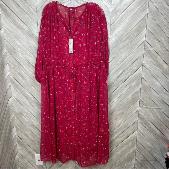 Uniqlo Joy of Prints Chiffon 3/4 dress - Picture 2 of 12